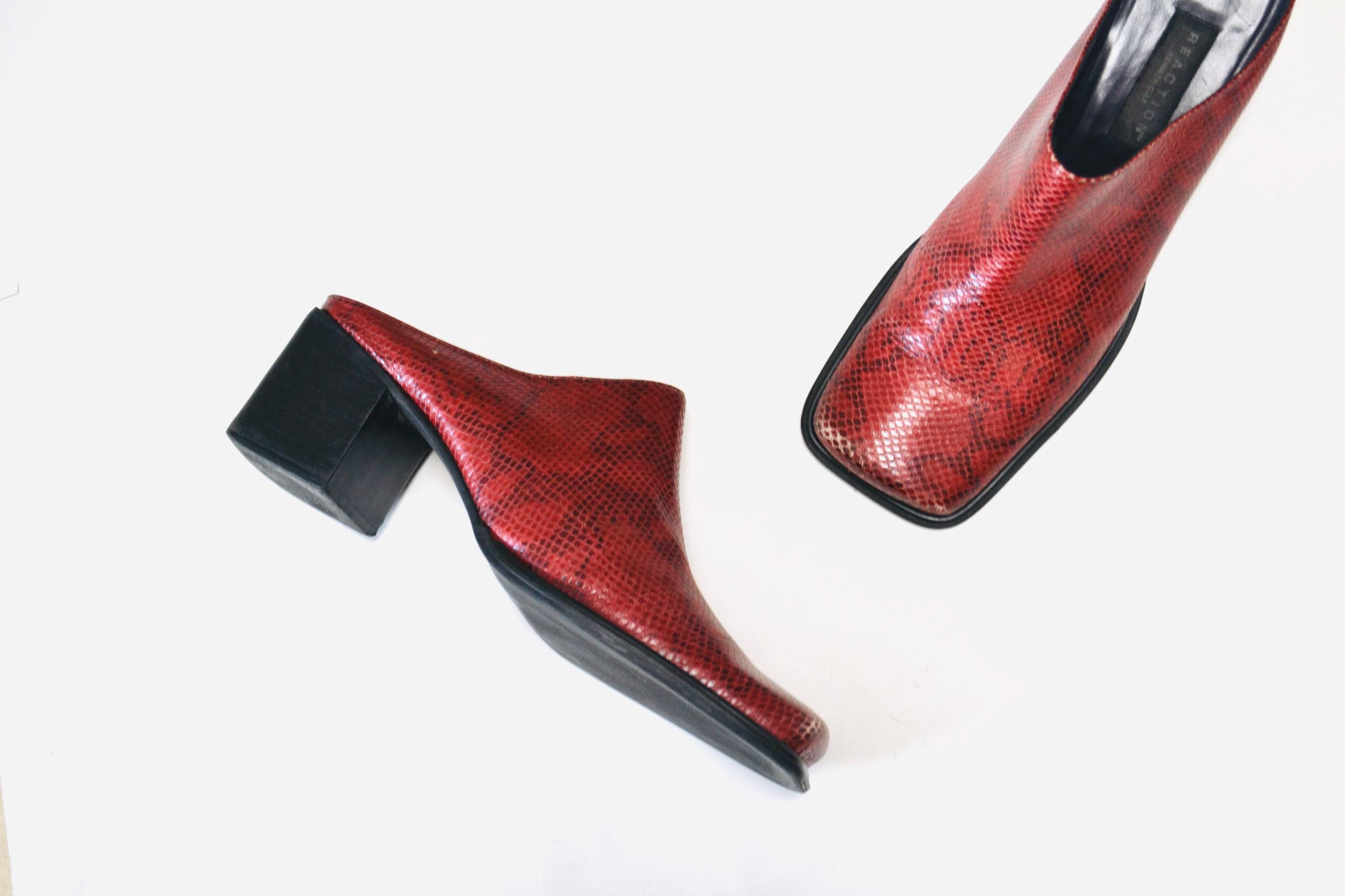 Prathima Hospitals The Kooples Ankle Boots Snake Leather Mules