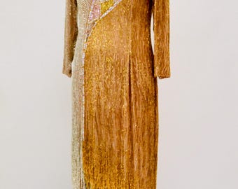 80s Vintage BOB MACKIE Gold Sequin Wedding Party Dress Gold White Beaded Sequin Fringe Dress Medium I.MAGNIN Bob Mackie Showgirl Dress - Etsy 80s Vintage BOB MACKIE Gold Sequin Wedding Party Dress Gold White Beaded Sequin Fringe Dress Medium I.MAGNIN Bob Mackie Showgirl Dress - Etsy