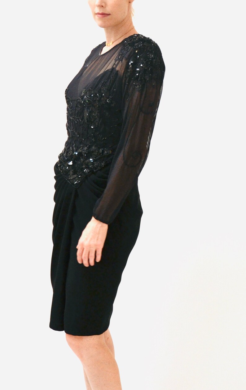 black bridal dresses Berylove Women Work Dress Long Sleeve Midi Business Casual Dress Black Dress Shirt Size:US4 - Preorder Bronze Sequin Evening Maxi Dress