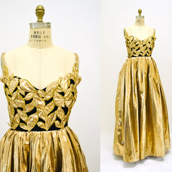 Gold Prom Dress - Etsy