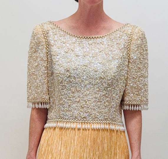 cream colored sequin dress Cream Sequin Dress