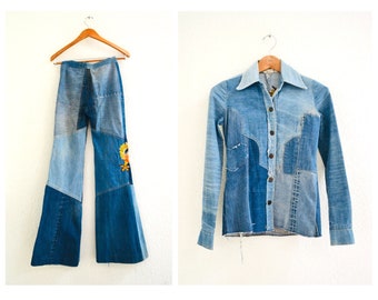 ジャケット・アウター 70's patchwork denim higanTokyo s-l1200.jpg