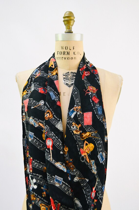 90s Vintage Country Music Scarf Wrap With Dolly P… - image 9