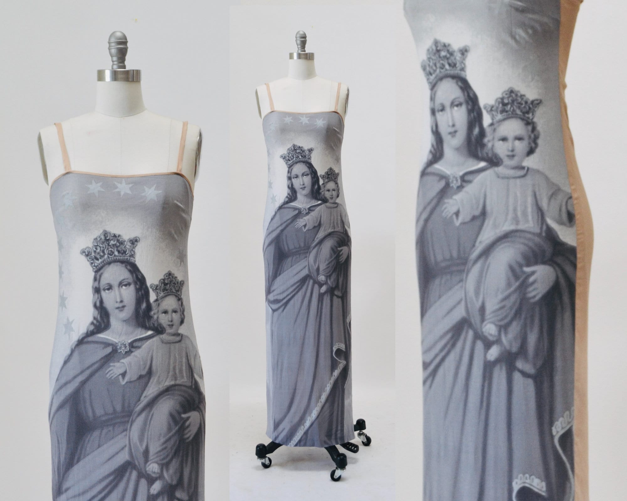 Vintage 90s D&G Virgin Mary Slip Dress 90s Dolce Gabbana Tank 