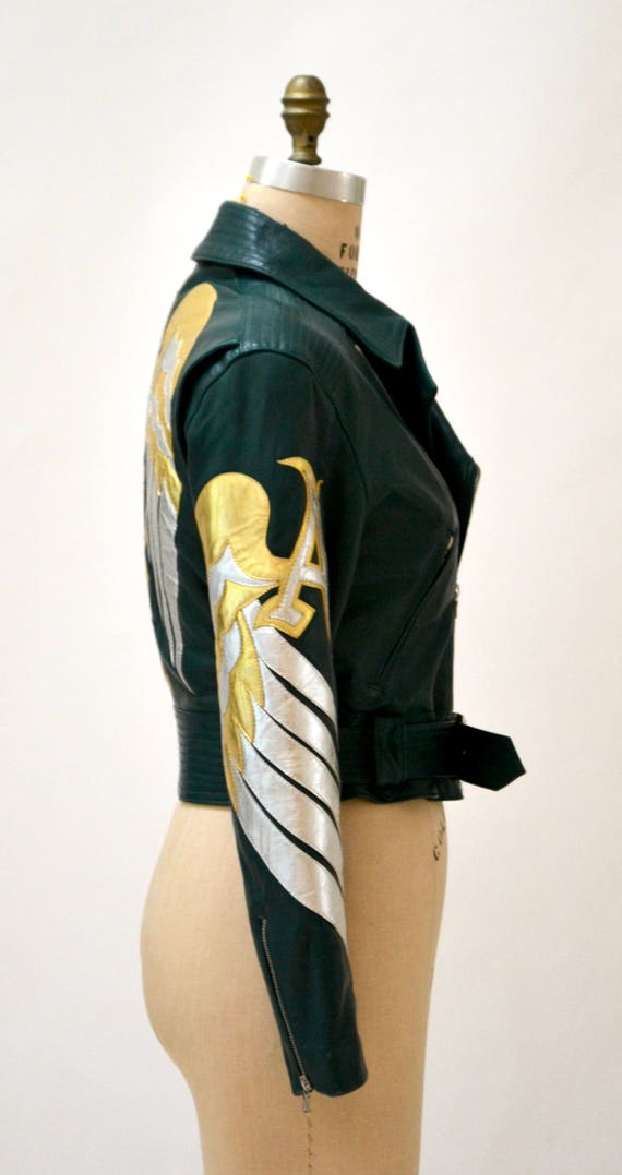 Vintage Leather Motorcycle Jacket and Pants by No… - image 10