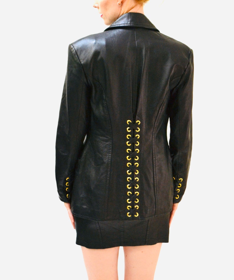 Vintage Black Leather Dress main image 1