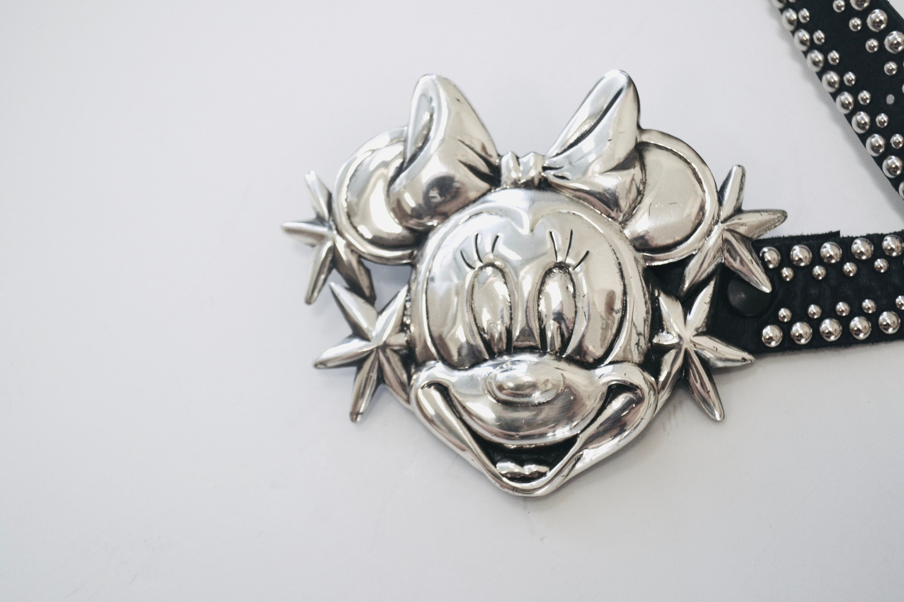 90s Vintage Minnie Mouse Disney Belt Buckle Katherine 