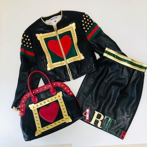 Love Moschino Red Backpack with Gold Heart Accent and matching pouch Amazon.com | Love Moschino Women main image 2