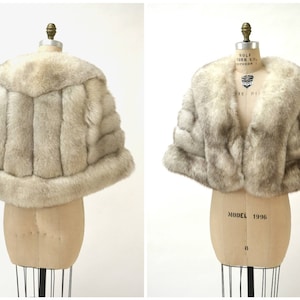 Vintage Creme Pelz Cape// Vintage Pelz Stola Fuchspelz// Vintage Pelz Cape Creme Weiß Fuchs Pelz Stola Winter-Hochzeit