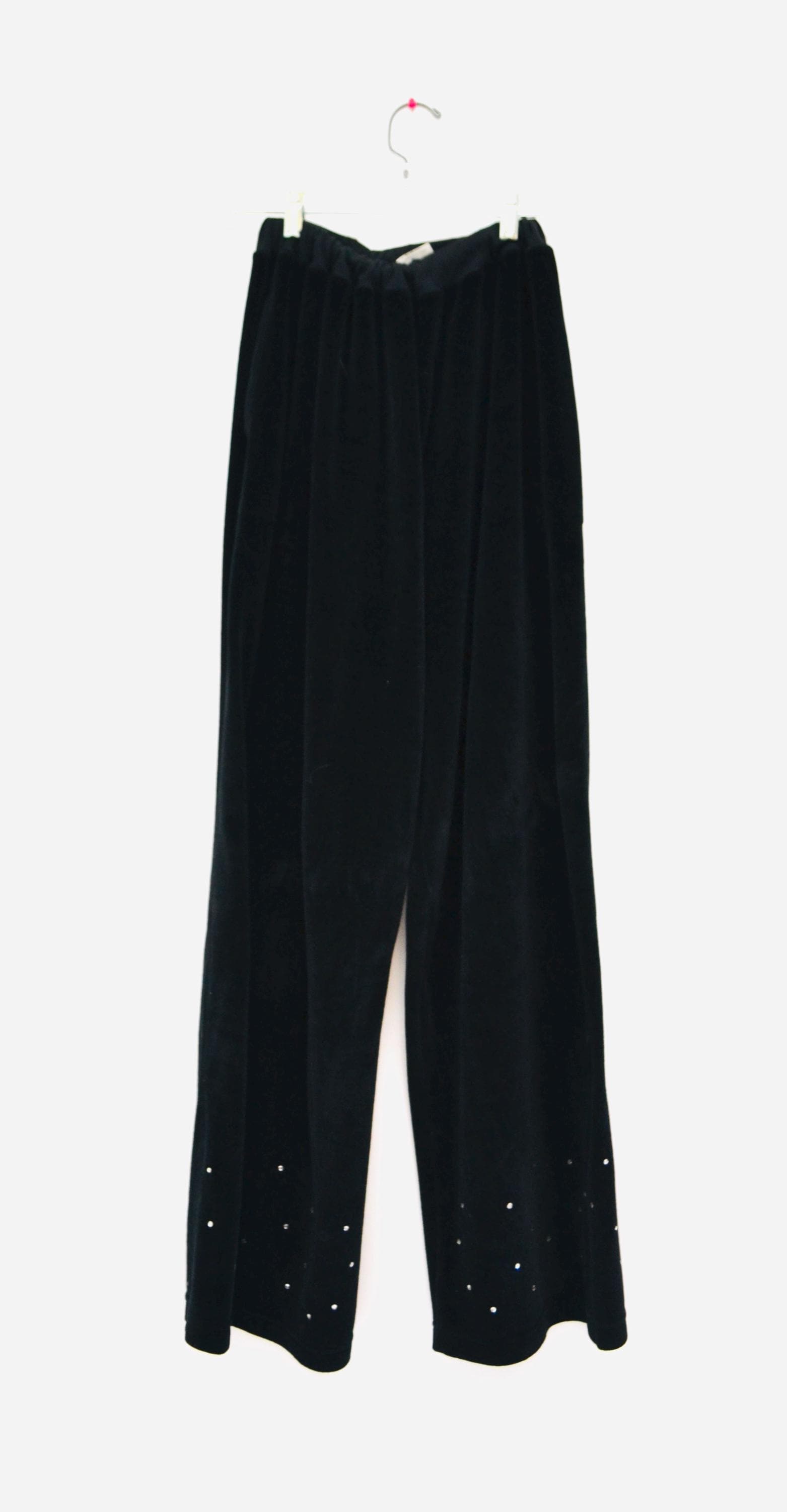 Vintage 80s 90s Sonia Rykiel Black Velvet Velour Rhinestone