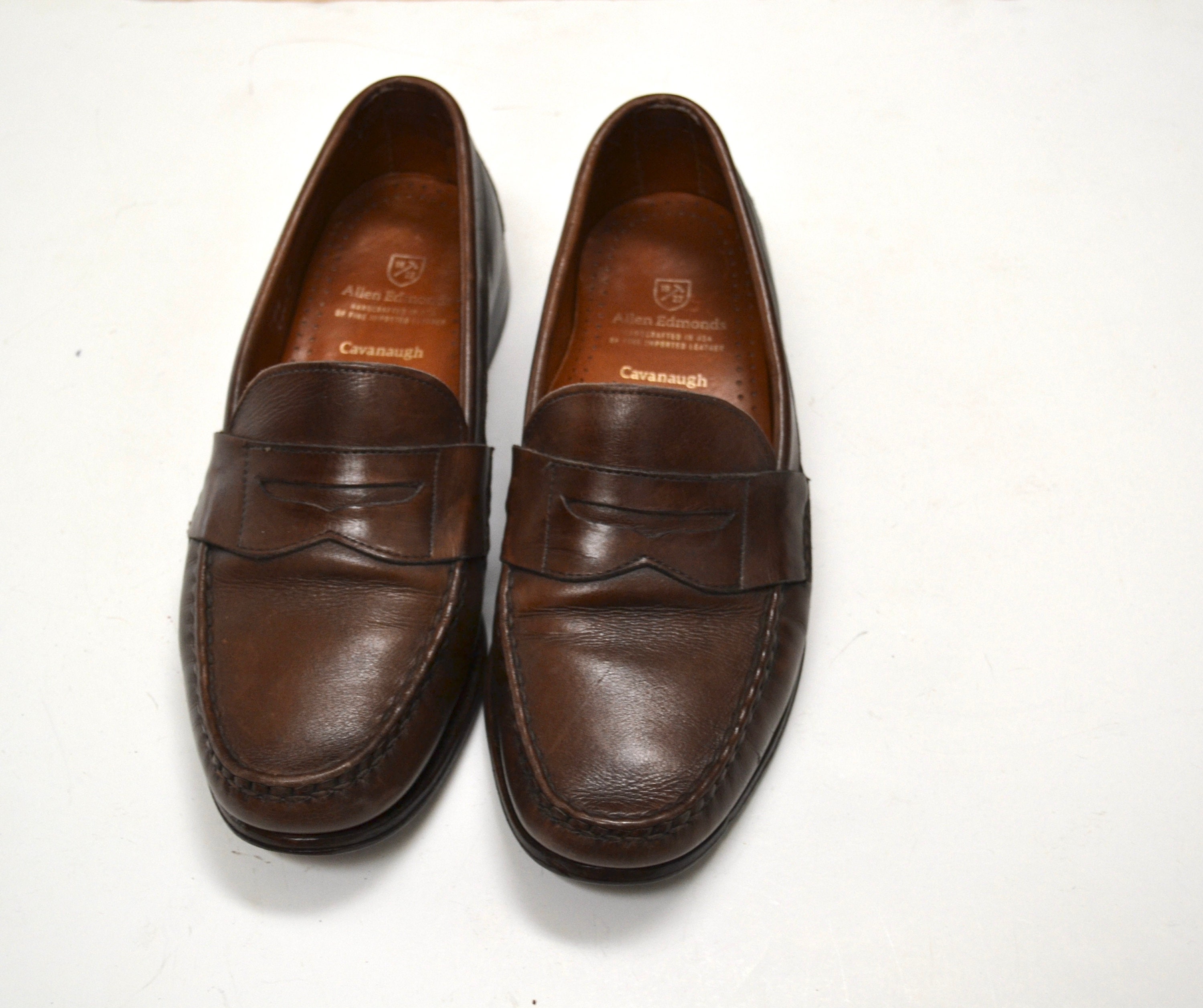 Vintage Mens Brown Loafer Dress Shoes Mens 9.5 D Allen Edmonds