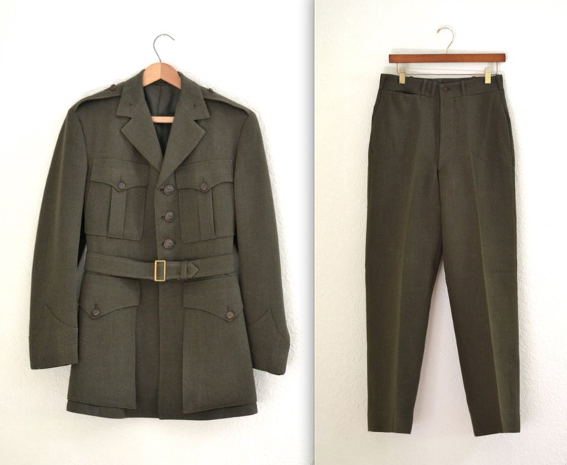 Vintage World War 2 WWII Uniform Wool United States Military Etsy