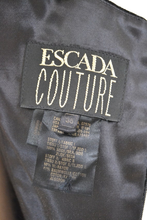 Vintage Escada Couture Black Evening Ball Gown Si… - image 10