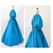 80s Prom Sequin Dress Blue Ball Gown Medium Large // Vintage - Etsy