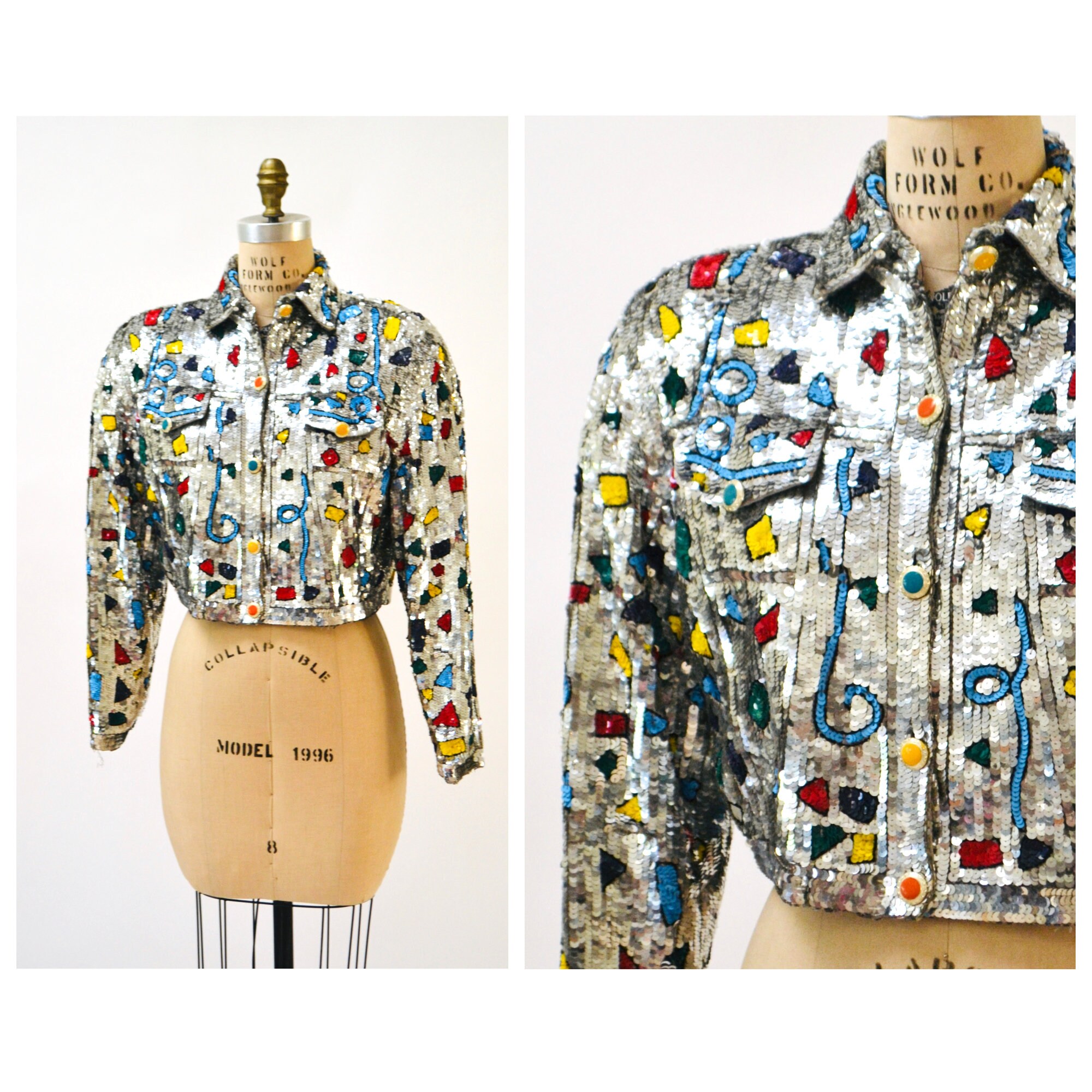 rainbow sequin jacket