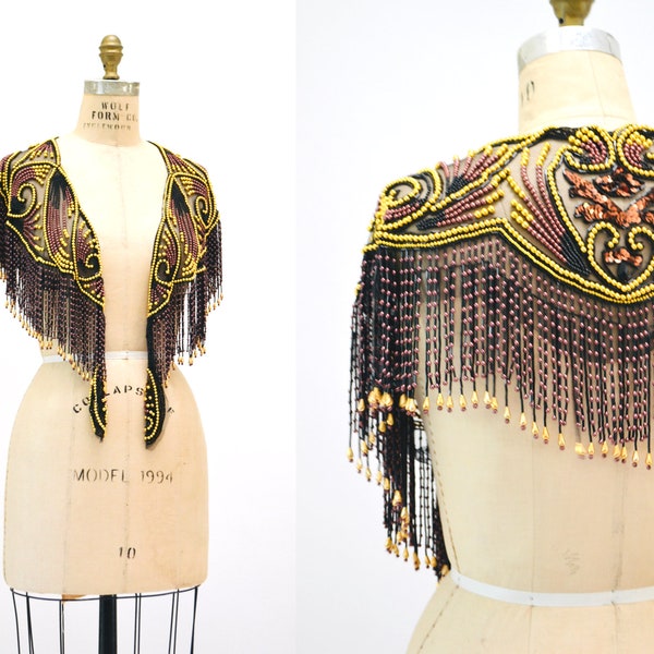 beaded silver shawl