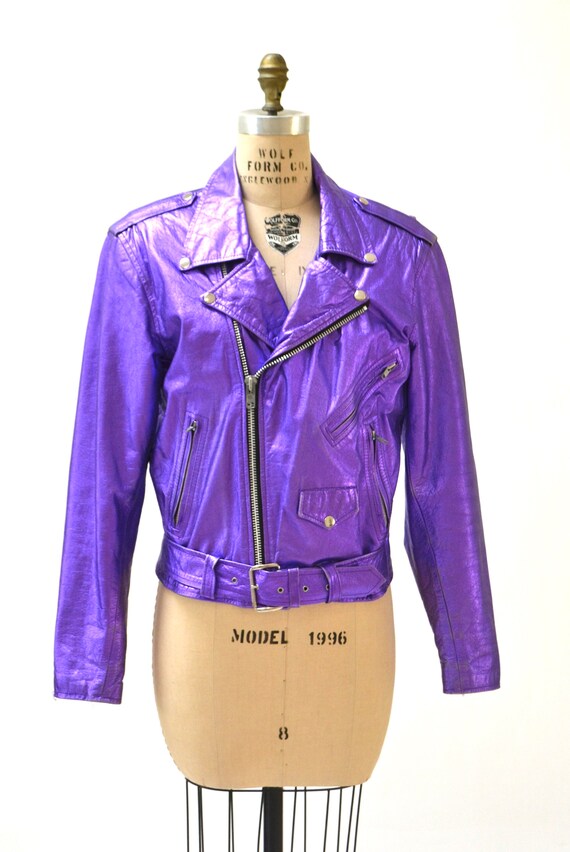 metallic purple jacket