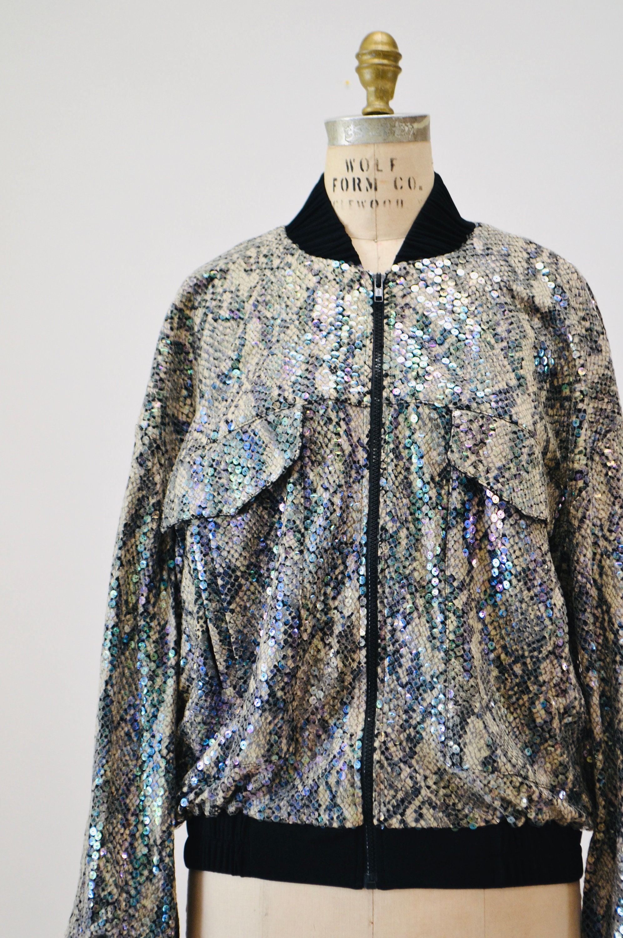 MOSCHINO Python Pattern Bomber Jacket