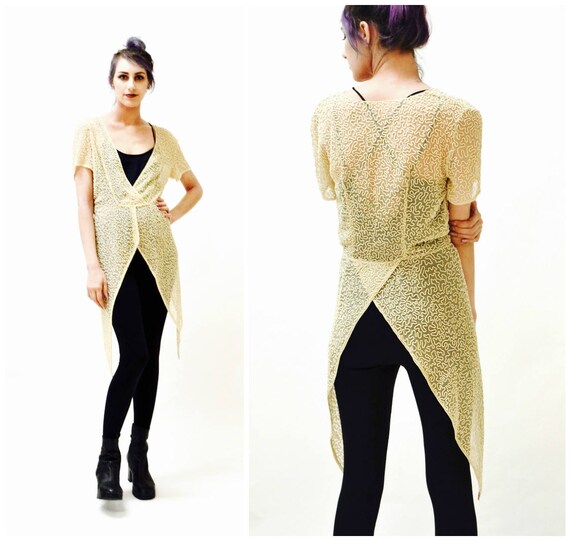 90s Vintage Norma Kamali Designer White Pearl Bea… - image 3