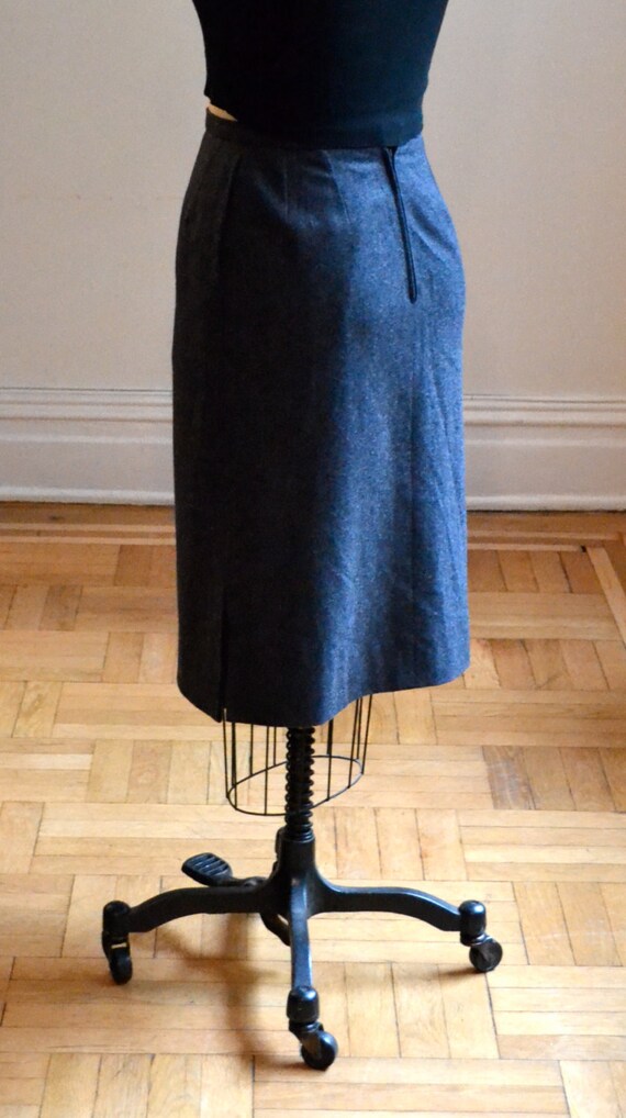 Vintage Wool Skirt Gray Grey Size Medium By Guy L… - image 5