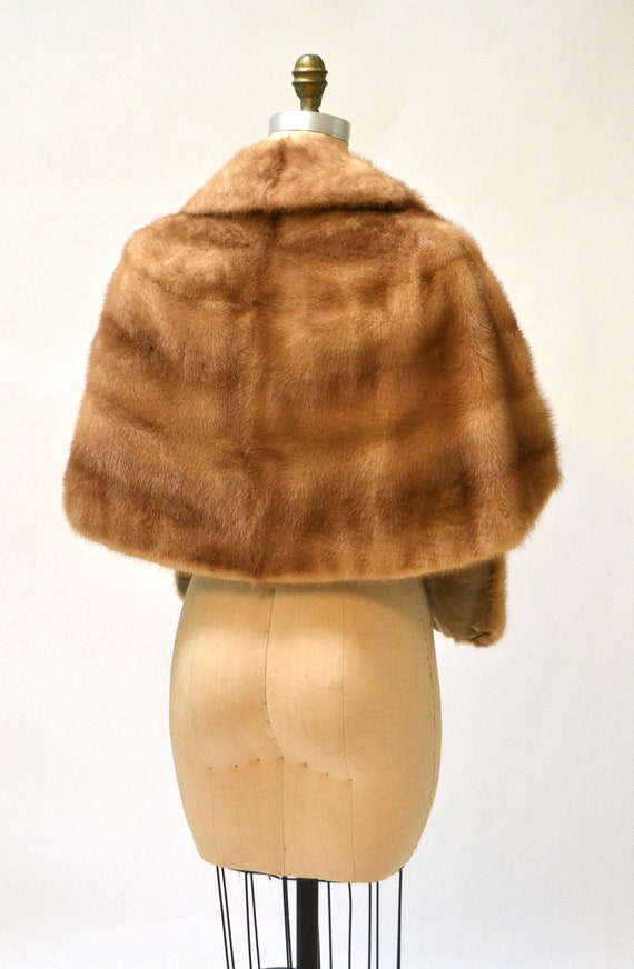 Vintage Mink Stole Honey Blonde Vintage Fur Stole… - image 8