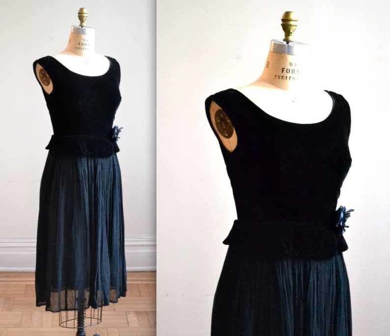 vintage black cocktail dress