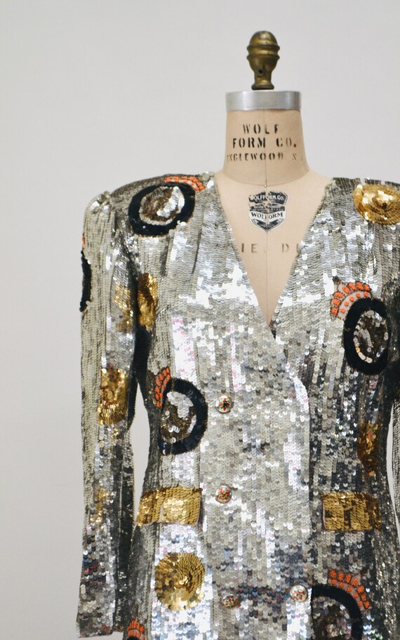 Silver Sequin Jacket For Women, Times Square, BYMANYC New York.