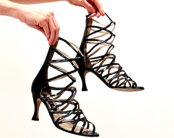 NWT Bally Chunky Strappy Sandals in Schwarz Bally Leather Wrap Sandals | Saks Fifth Avenue main image 4