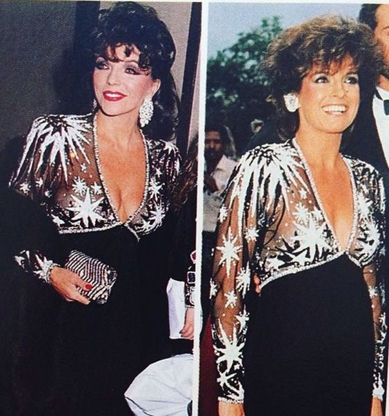 bob mackie sequin dress 70s Vintage BOB MACKIE Dress Black Sequin Beaded Stars// Vintage Black Illusion Dress// Metallic Celestial Sequin Dress Medium Stars
