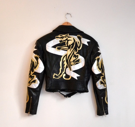 Vintage Black Leather Motorcycle Jacket by North Beach Vintage Black Leather Motorcycle Jacket by North Beach