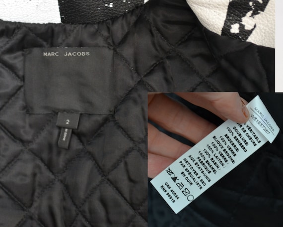 Vintage Marc Jacobs Leather Motorcycle Jacket Black and