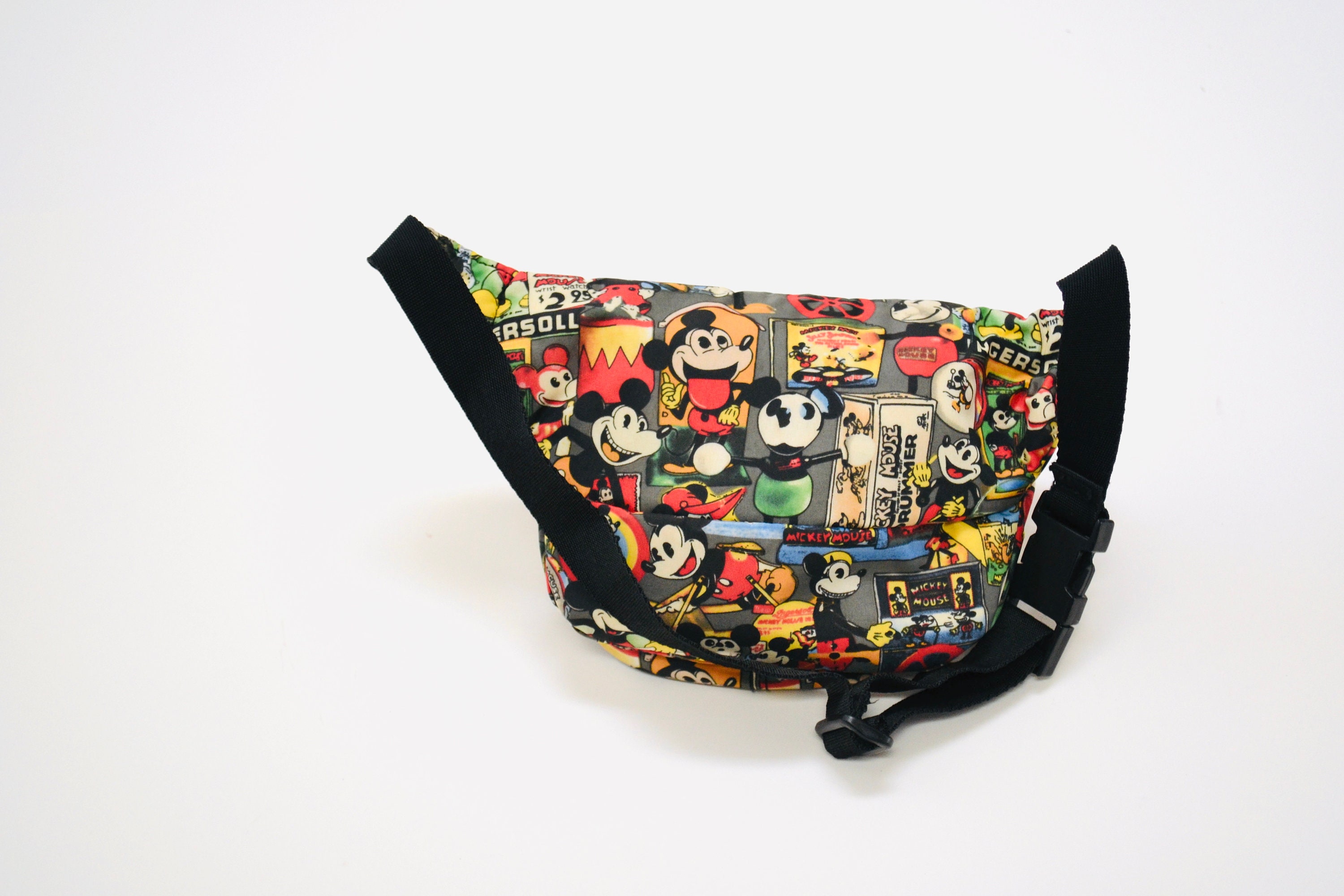 Nicole Miller Black Multicolor Mickey Print Crossbody Bag Disney Danielle Nicole Mickey Mouse Head Black 3D Crossbody  main image 3