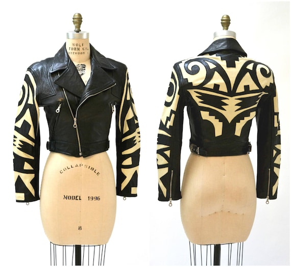Vintage Black Leather Motorcycle Jacket Michael Hoban North | Etsy