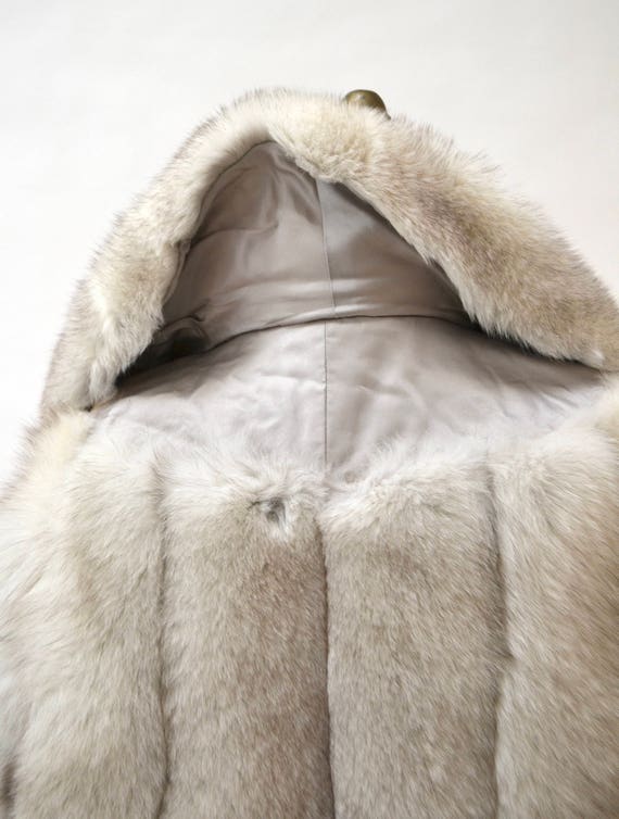 Vintage Cream Fur Cape// Vintage Fur Stole Fox Fu… - image 9