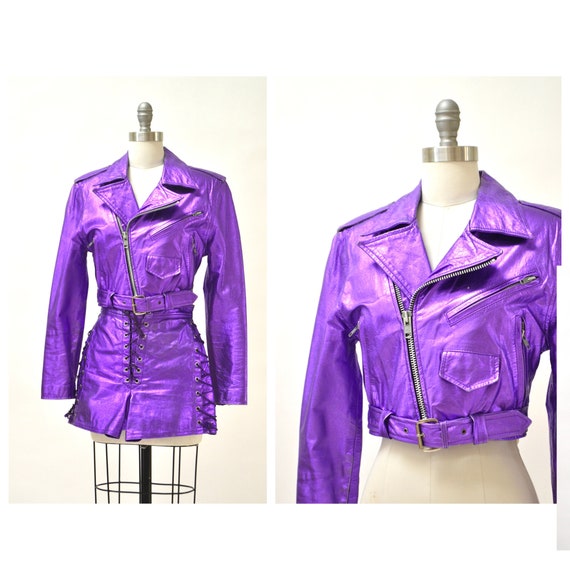 metallic purple coat