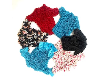 90s 2000s y2k Vintage Crinkle Top Crop Top Shirt Pop Corn Top Shirt Blue Black Cream Red FLORAL PRINT Crop Top Shirt