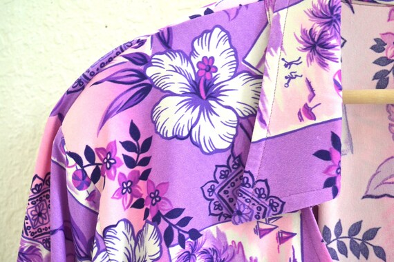 Vintage 80s Party Costume Plus Size Hawaiian Shir… - image 8