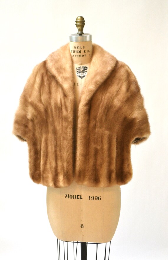 Vintage Mink Stole Honey Blonde Vintage Fur Stole… - image 3