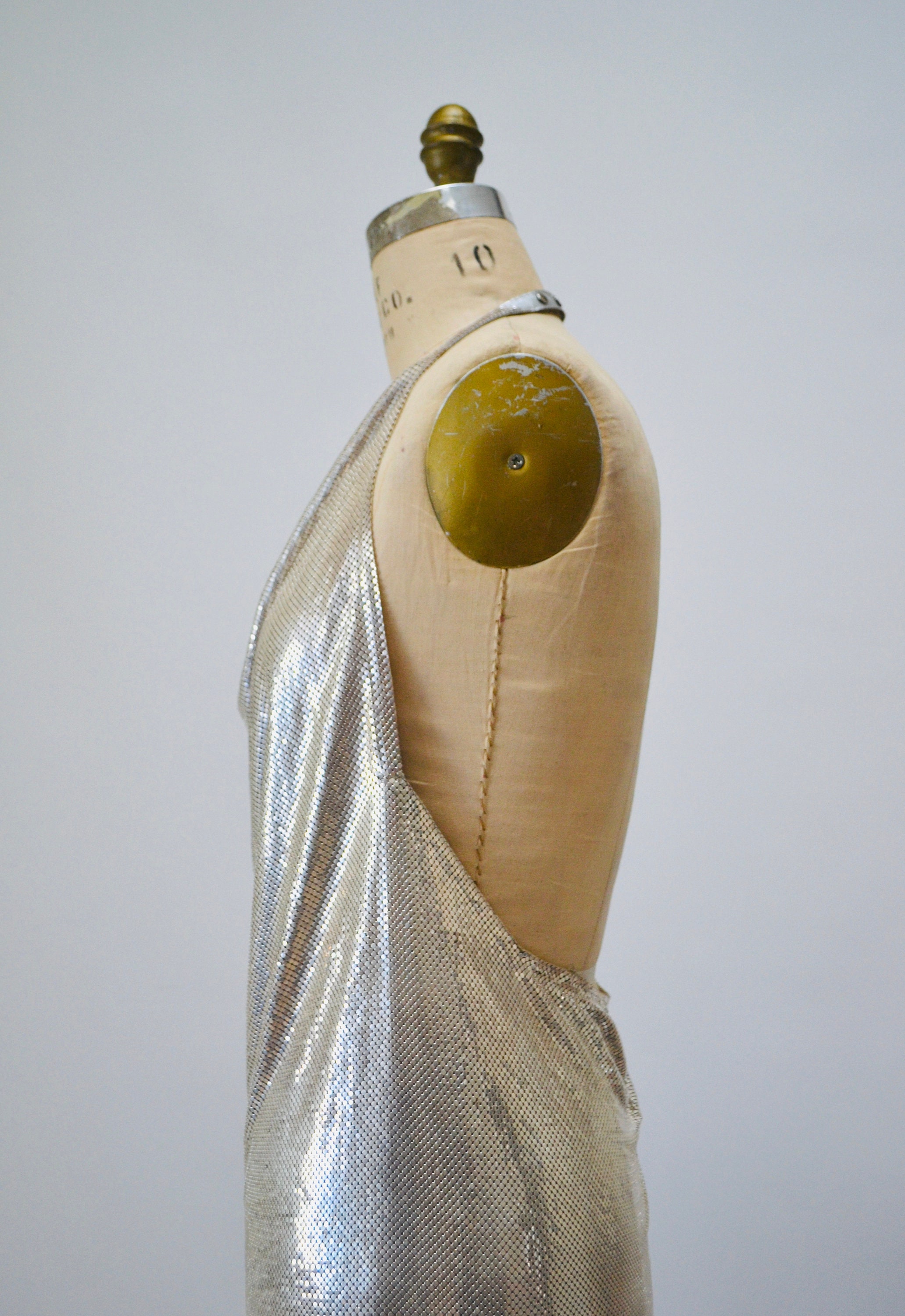 70s 80s Vintage Silver Metal Mesh Dress Whiting & Davis 70s 80s Vintage Silver Metal Mesh Dress Whiting & Davis