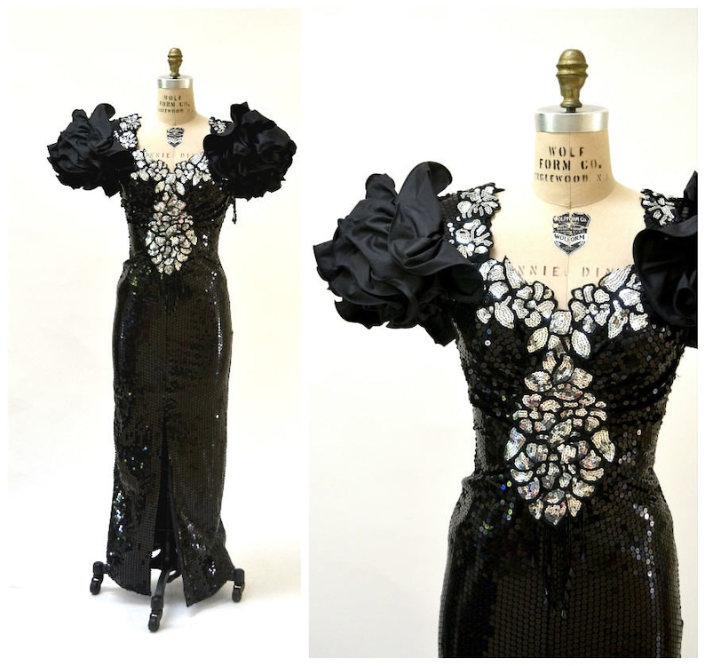 80s Sequin Prom Dress