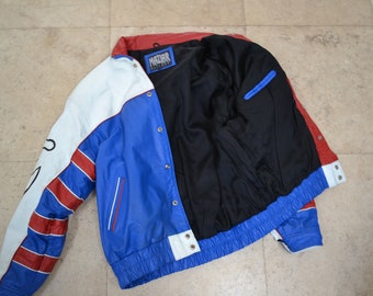 Vintage Leather Jacket With Popeye by Maizar// Vintage