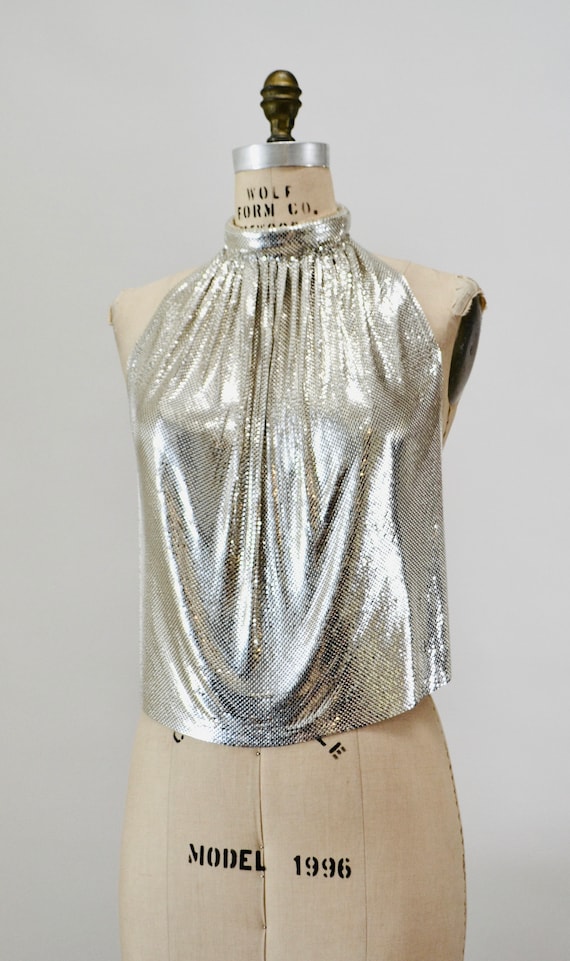 70s 80s Silver Whiting and Davis Vintage Chainmai… - image 3