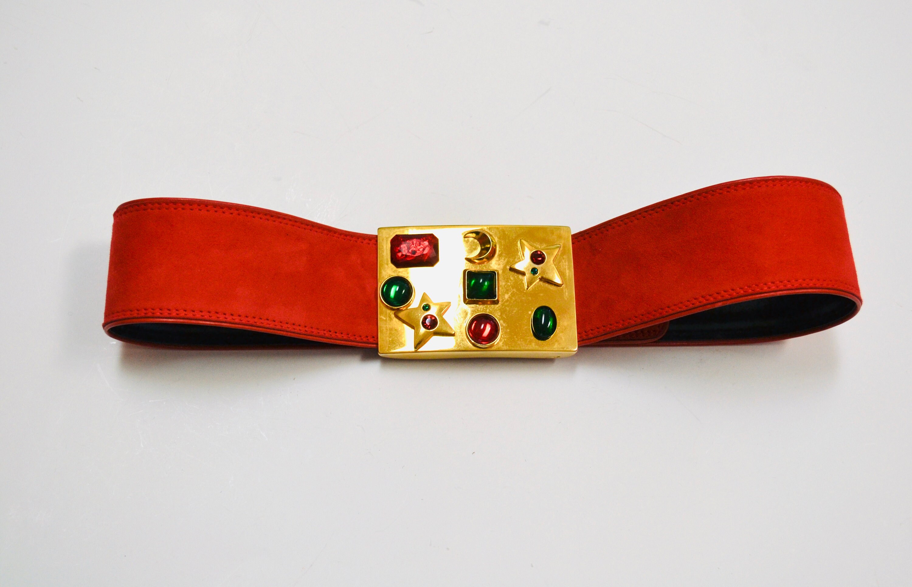 BNWT Escada belt size 80 in color Savannah. Escada Vintage Leather Iridescent Sparkling Cheetah Print  main image 4