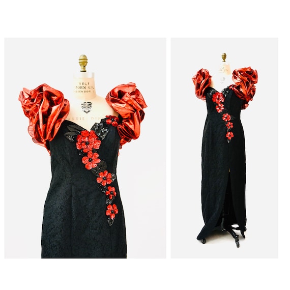 Vintage 80s 90s baile de fiesta vestido de noche tamaño grande - Etsy México Vintage 80s 90s baile de fiesta vestido de noche tamaño grande - Etsy México