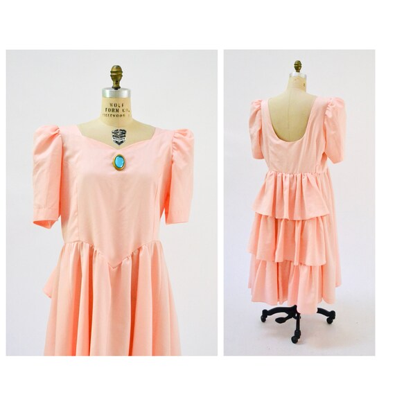 Vintage 80s Prom Dress Plus Size XXL Plus SIze PIN