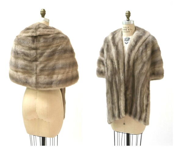 Vintage Mink Stole Honey Silver Vintage Fur Stole Cape  display picture 3