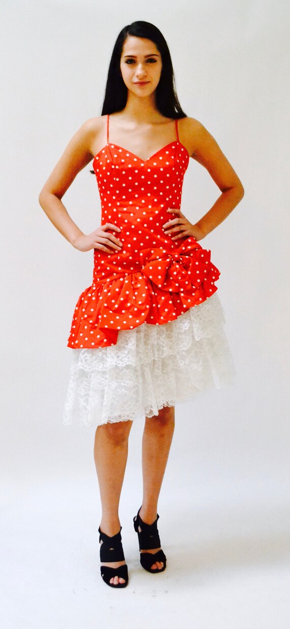 red polka dot prom dress Tiffany Designs 16326 Prom Dress