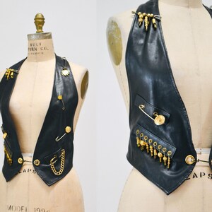 ジャケット・アウター 90's DS.PILOT black leather design vest AW21 - LEATHER VEST / rene gurskov