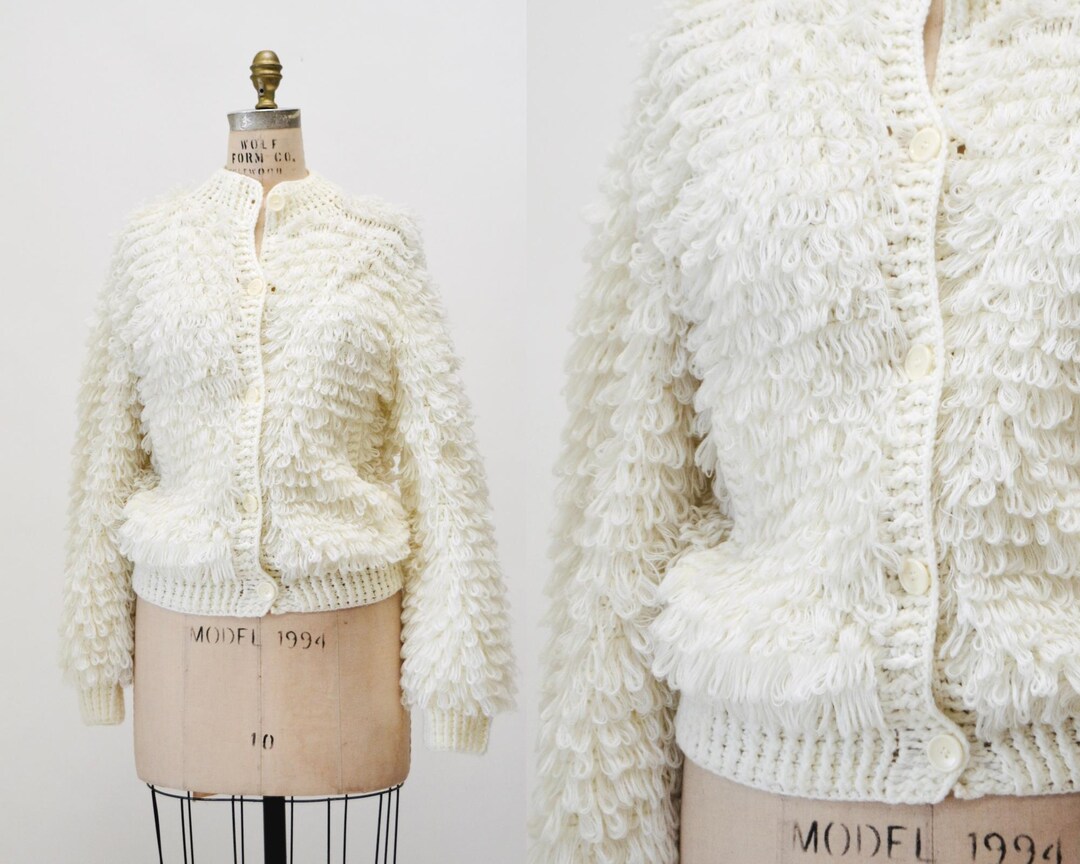 Shaggy Loop Cardigan Shaggy Loop Shaggy Yarn Cardigan Shaggy Knit