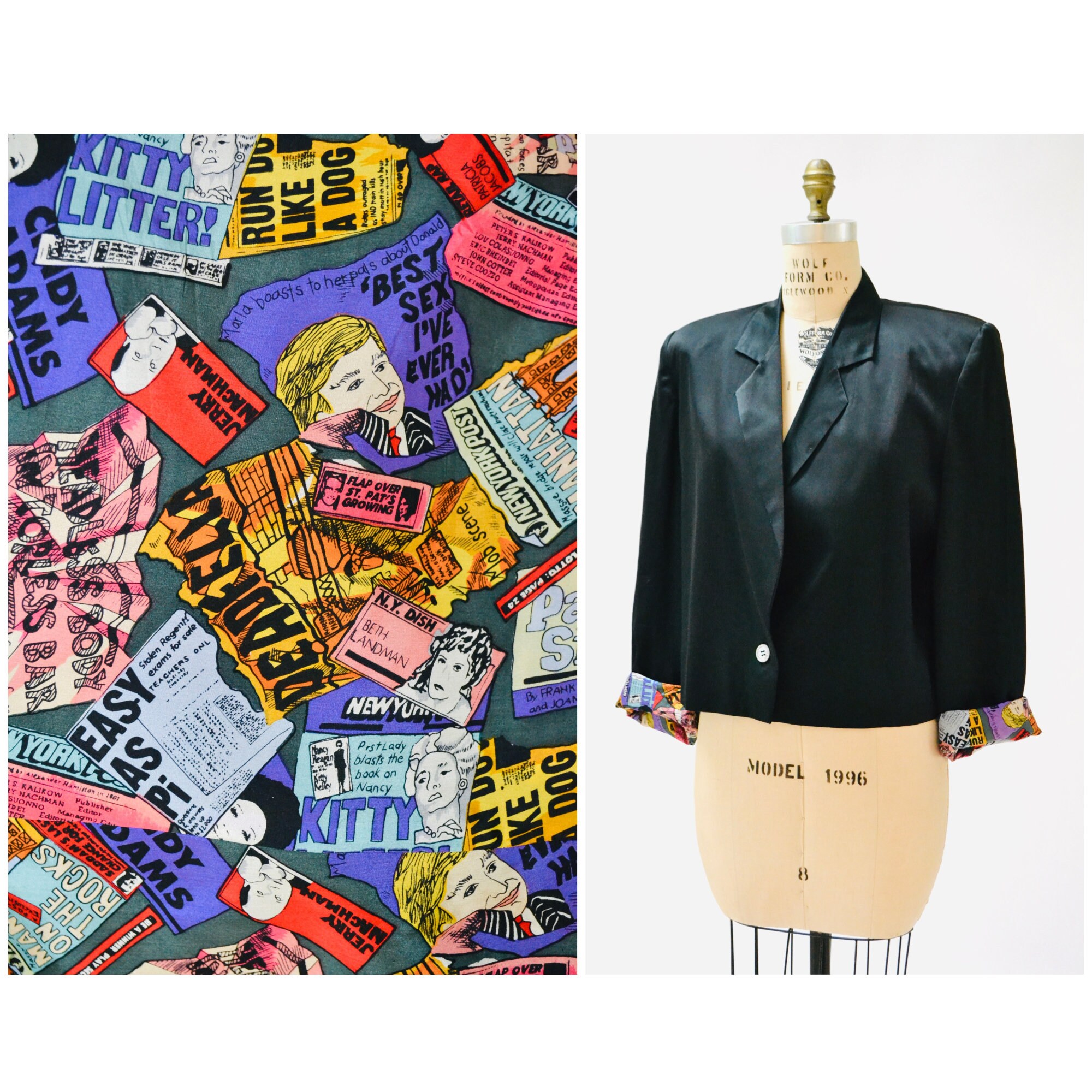 Nicole Miller Silk Jacket - Etsy